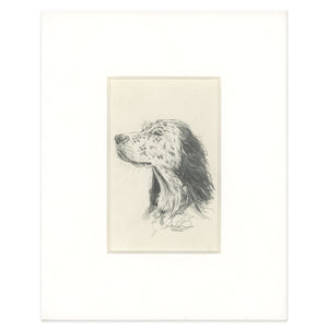 Setter Against the Wind, 4x6" Original