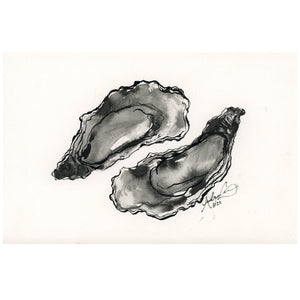 Pair of Oysters 1, 5x7” Original