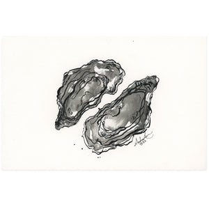 Pair of Oysters 4, 5x7” Original