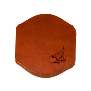Signature Design Leather Coasters, Chestnut (4 pc set)