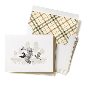 Letterpress Bobwhite Quail Stationery, Set of 5