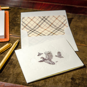 Letterpress Bobwhite Quail Stationery, Set of 5