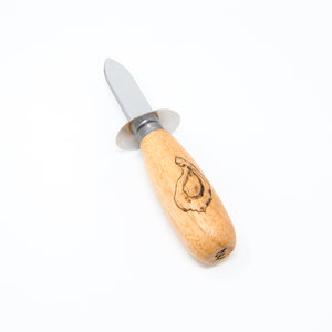 Custom Wood-Burned Oyster Shucker