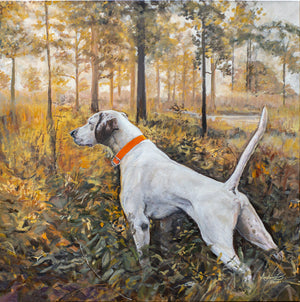 Golden Hour Hunt, 30x30" Oil, Original
