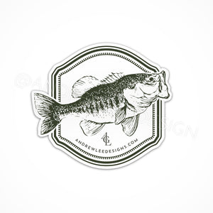 Largemouth Bass Decal, 3x3"
