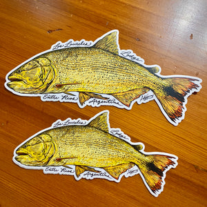 Los Laureles Golden Dorado Decal, 6.5" or 8"