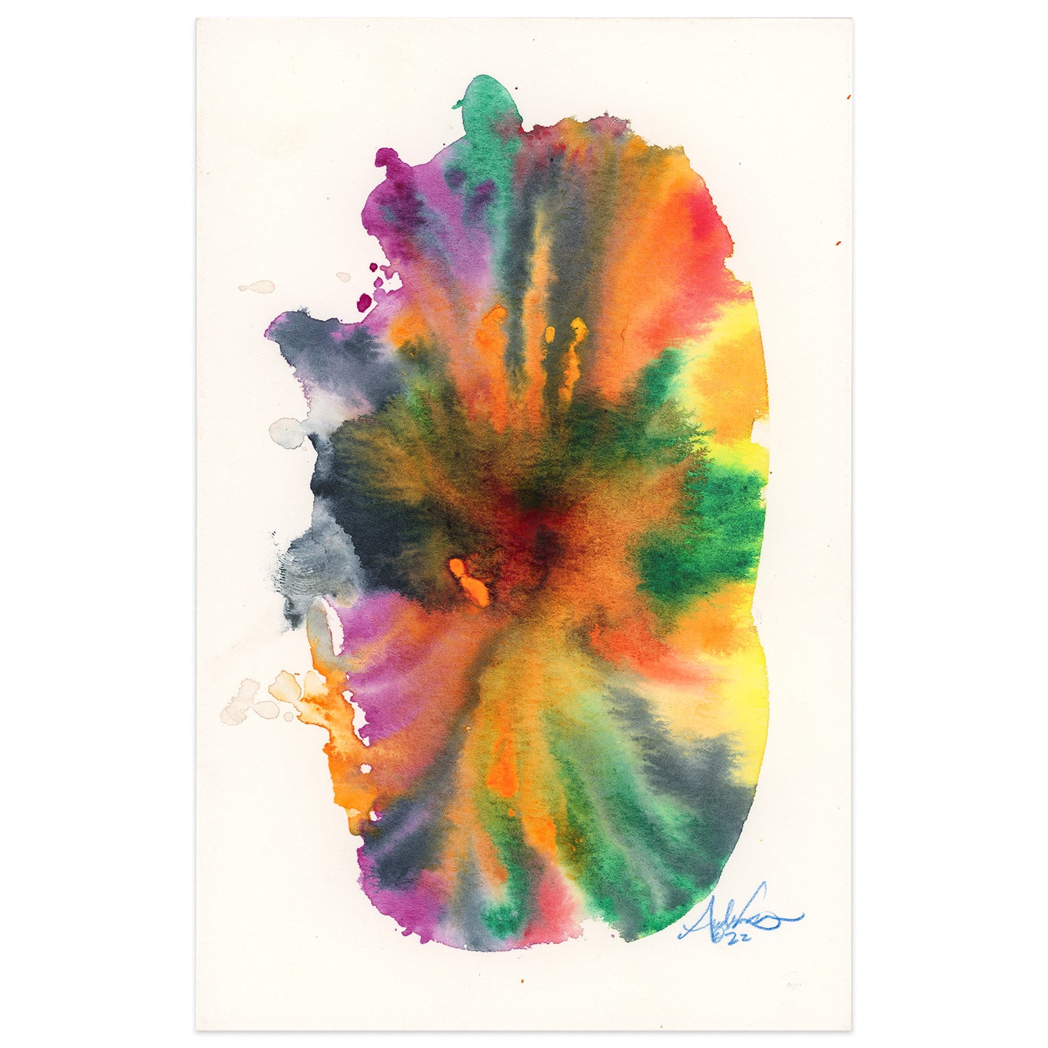 Untitled, 5.5x8.5" Original Abstract