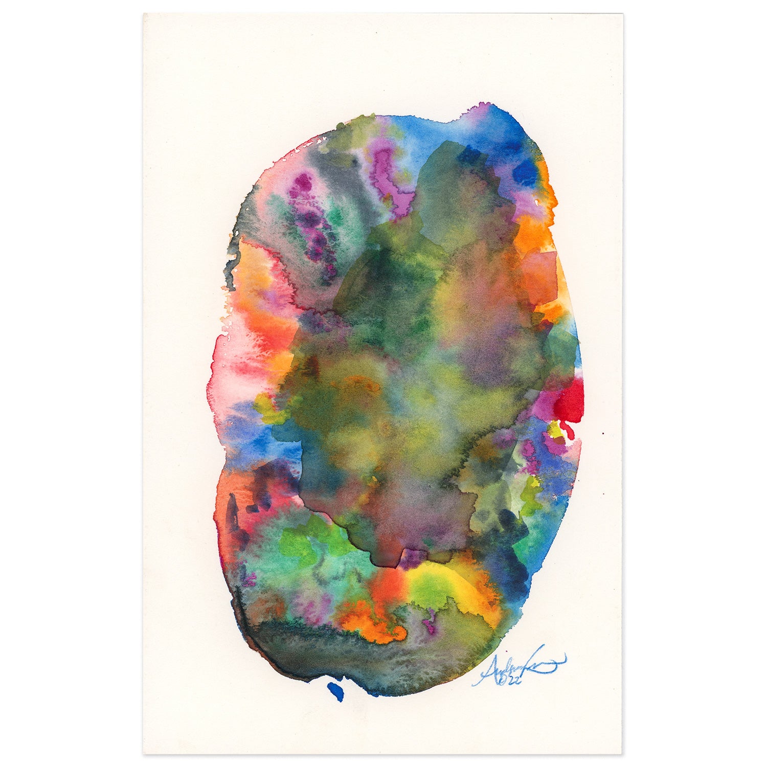 Untitled, 5.5x8.5" Original Abstract