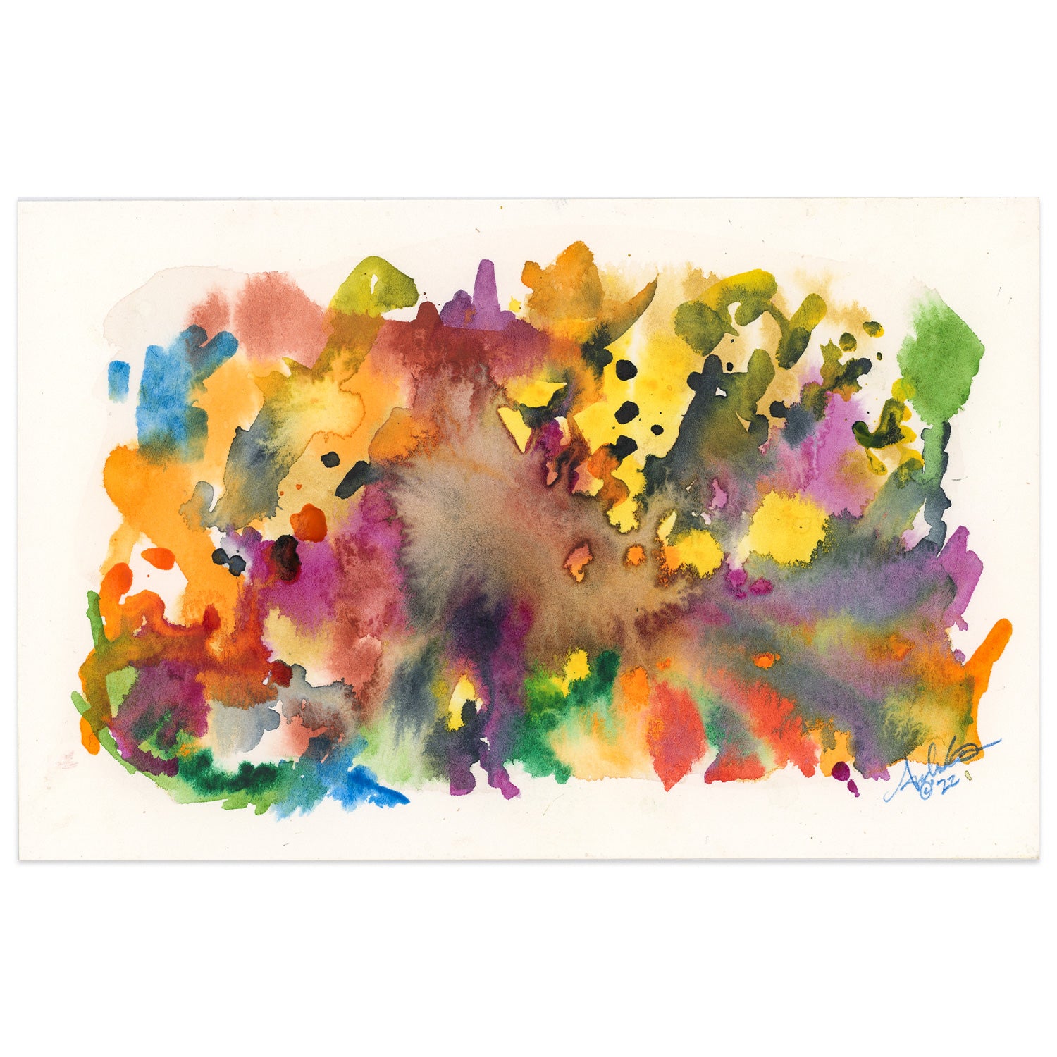 Untitled, 5.5x8.5" Original Abstract