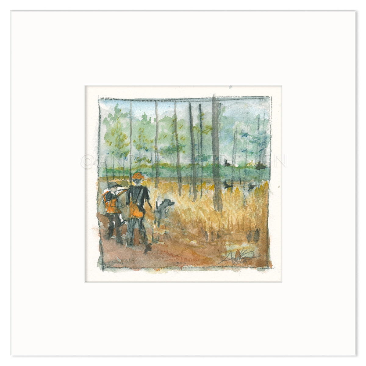 Quick Covey, Watercolor Sketch, 5x5"