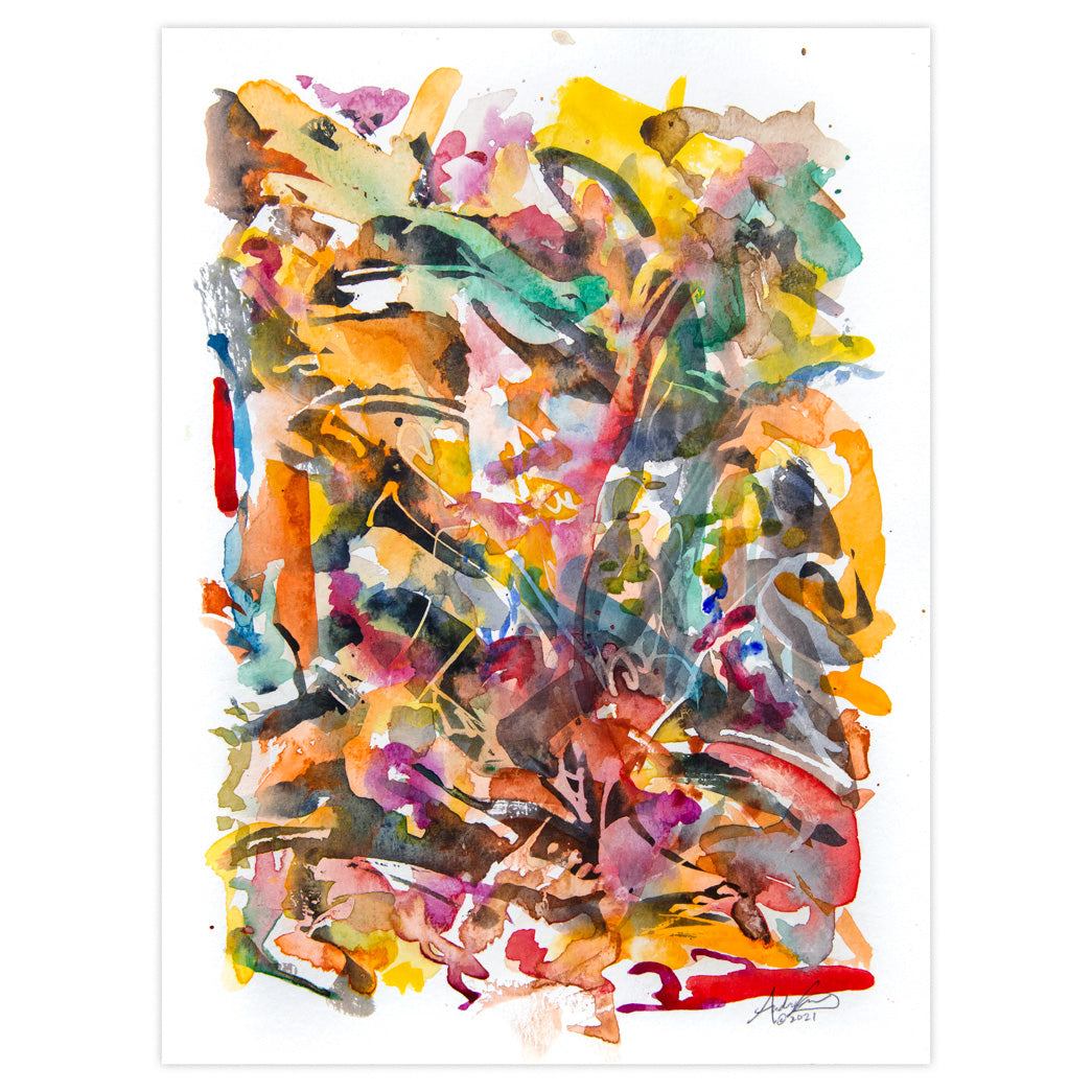 Abstract Color Study, Original 9x12"