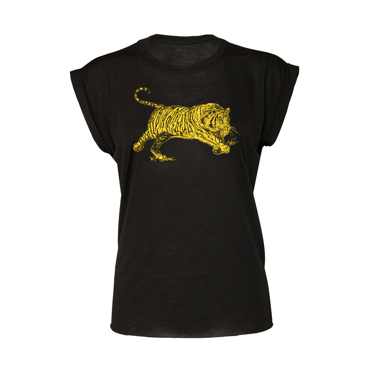 Charging Tiger Women's Top, Black