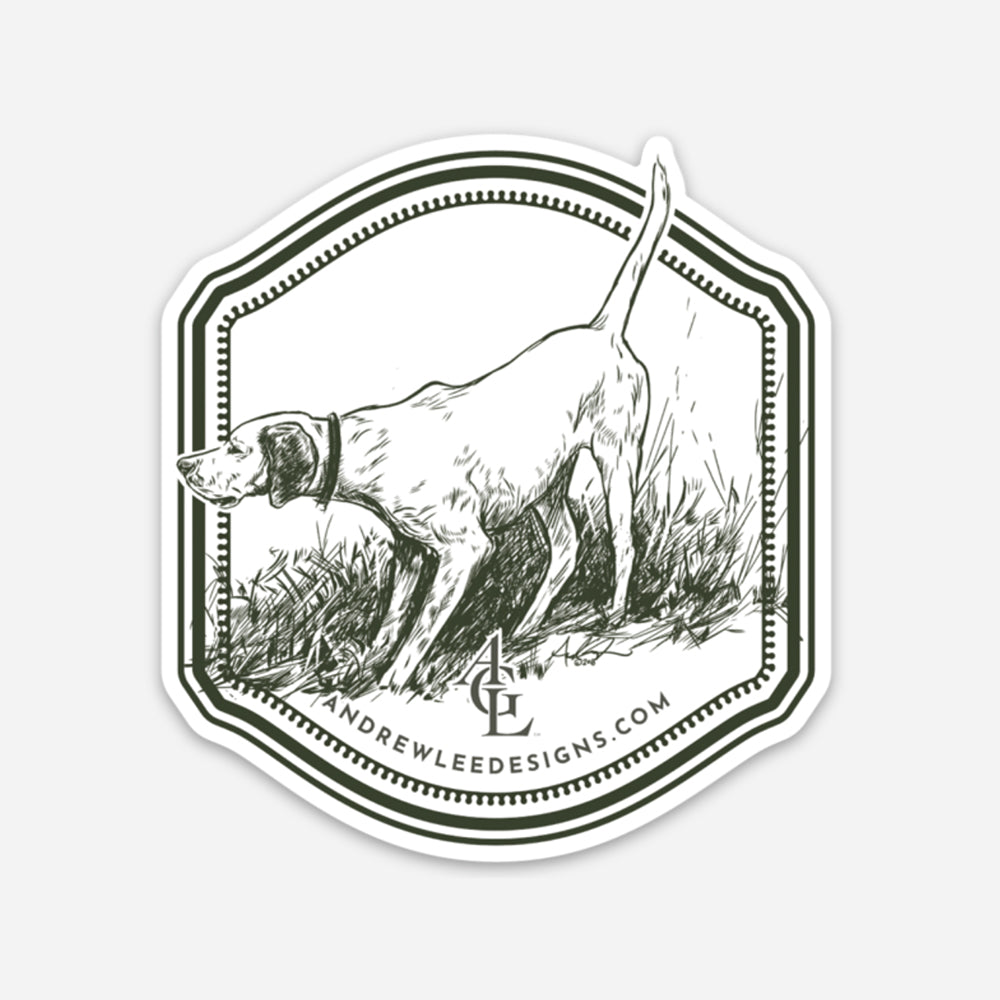 English Pointer Decal, 3x3"