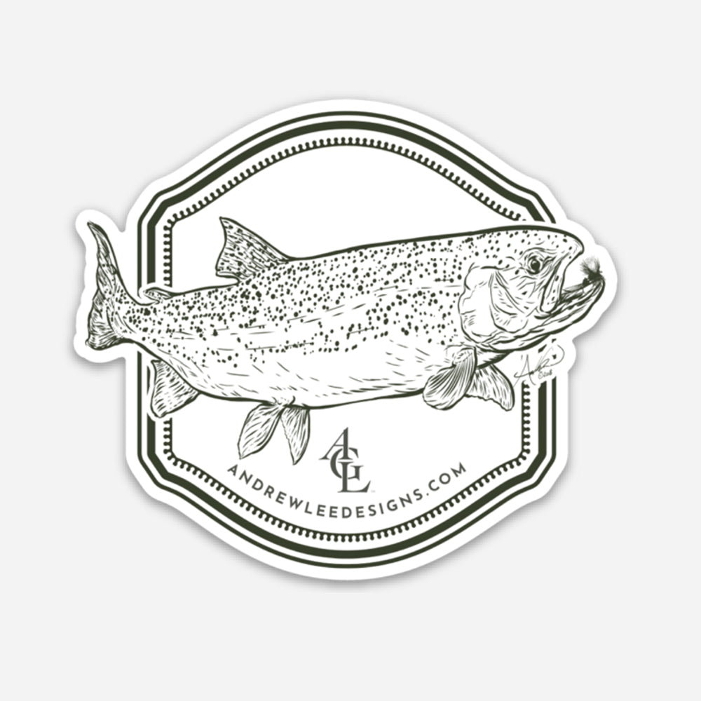 Rainbow Trout Decal, 6.5 or 8 - Andrew Lee Design
