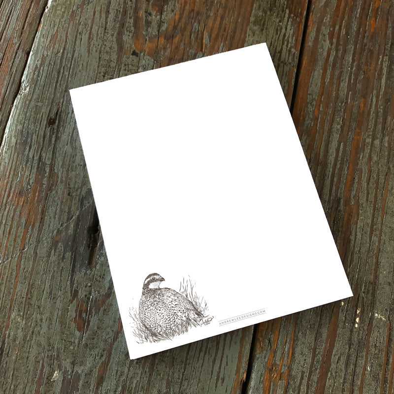 Note Pad, Bobwhite Quail