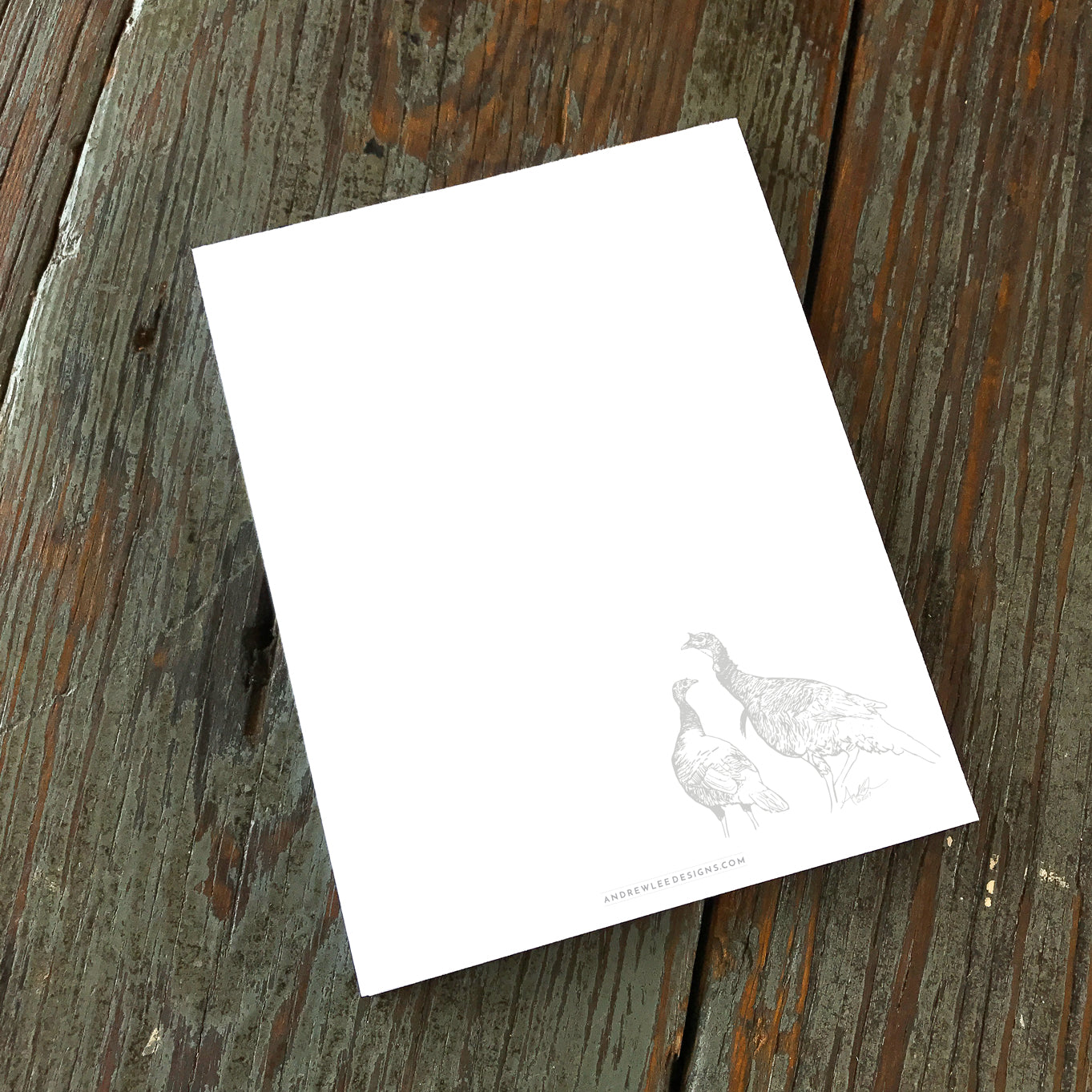 Note Pad, Wild Turkeys