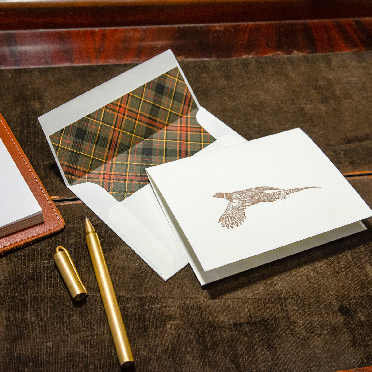 Letterpress Pheasant Stationery Set of 5