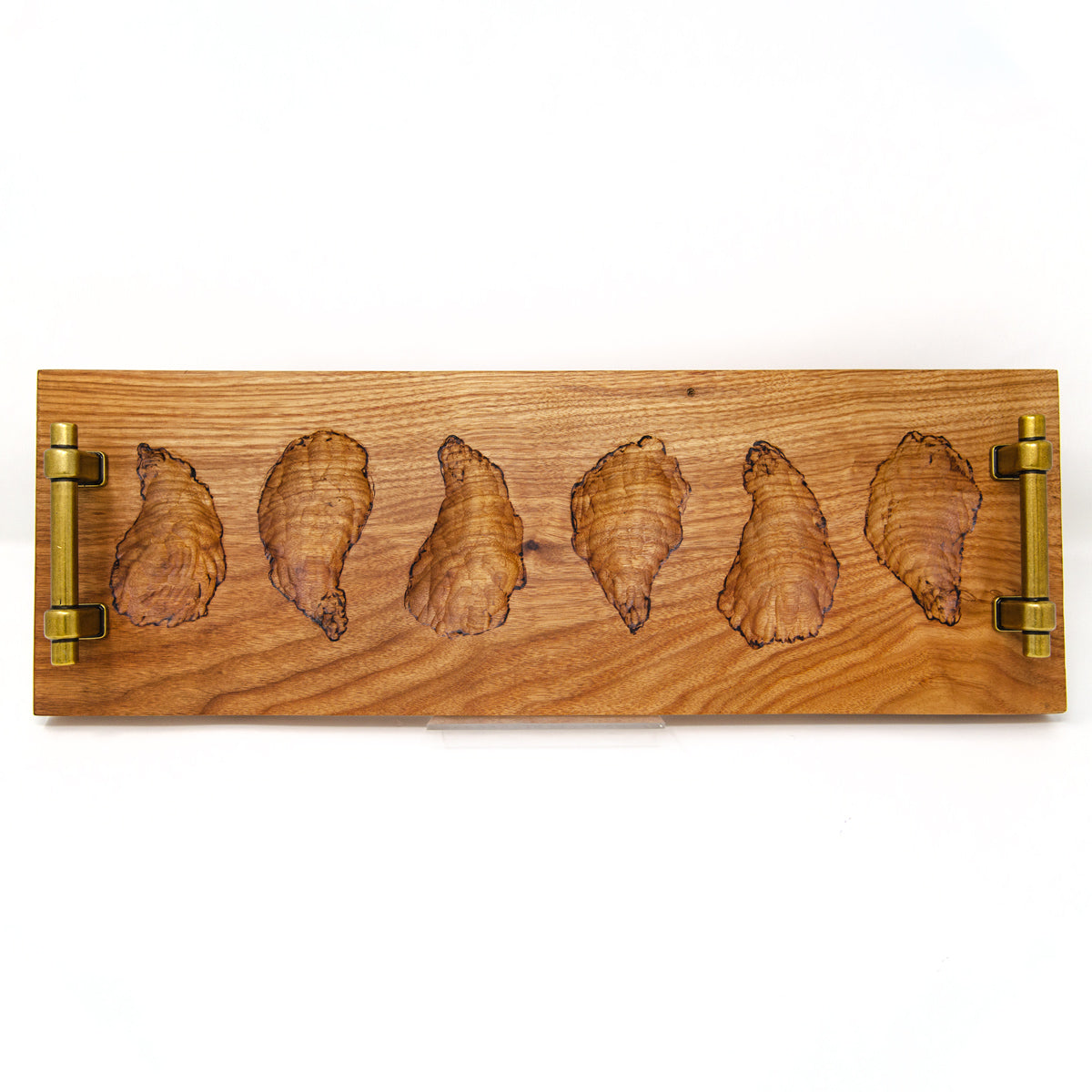 Half-Dozen Oyster Server Board, Canary Wood