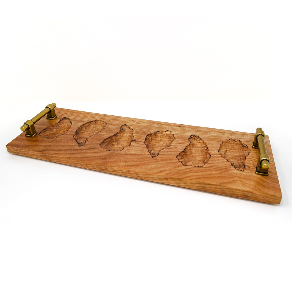 Half-Dozen Oyster Server Board, Canary Wood