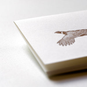 Letterpress Pheasant Stationery Set of 5