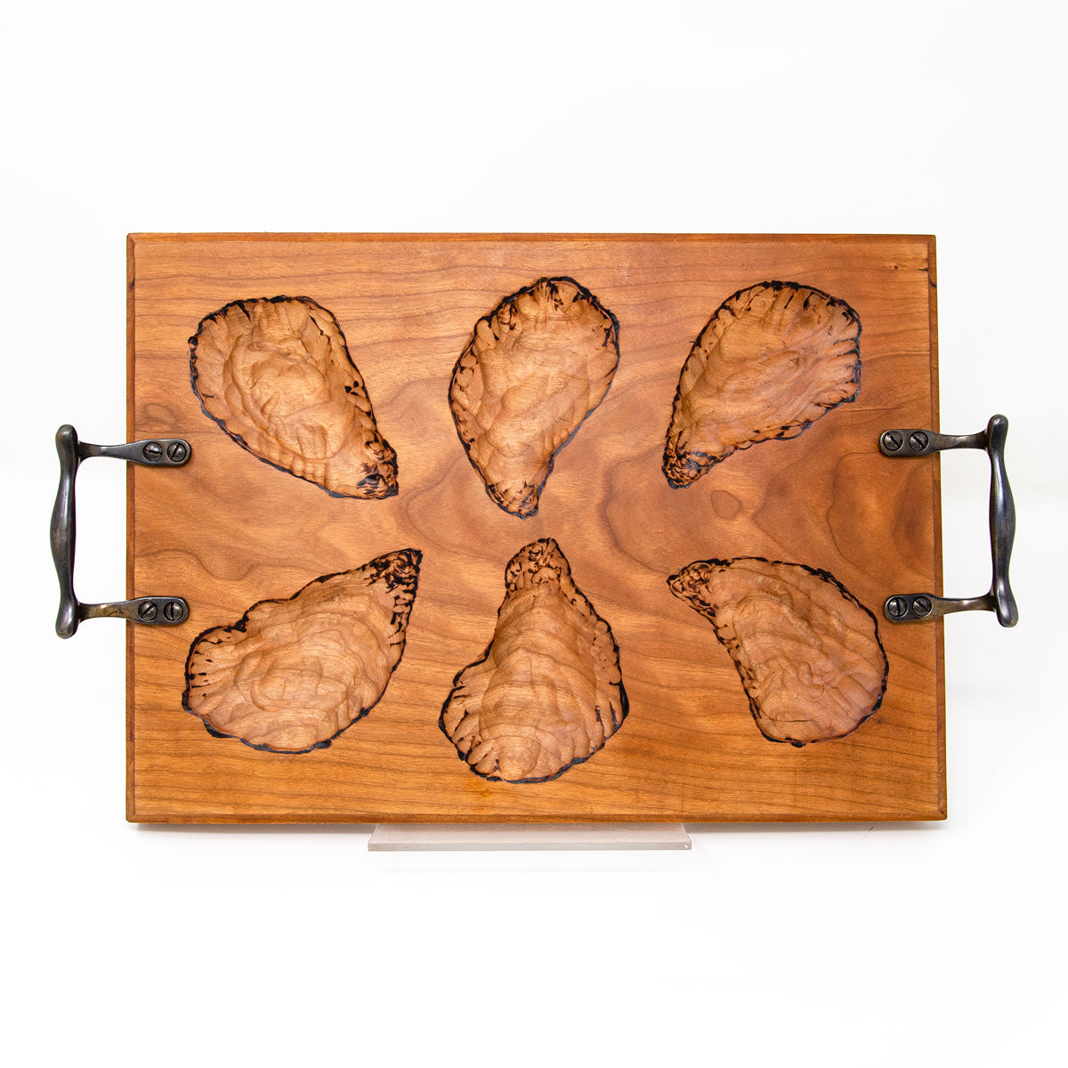 Half-Dozen Oyster Server Board, Curly Cherry