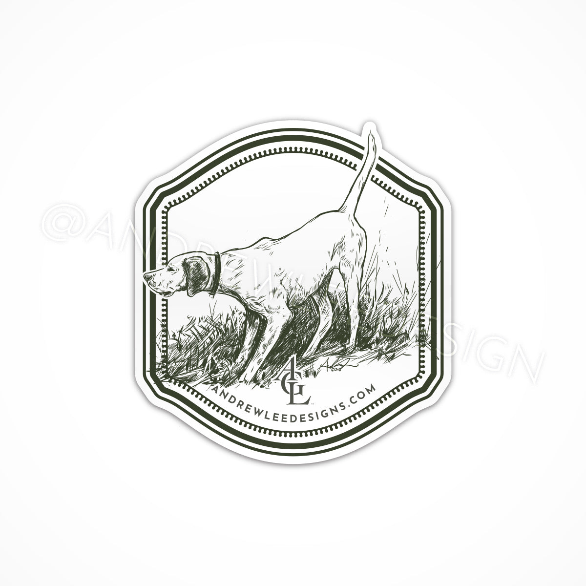 English Pointer Decal, 3x3"