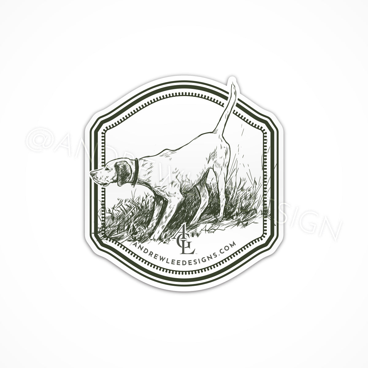 English Pointer Decal, 3x3