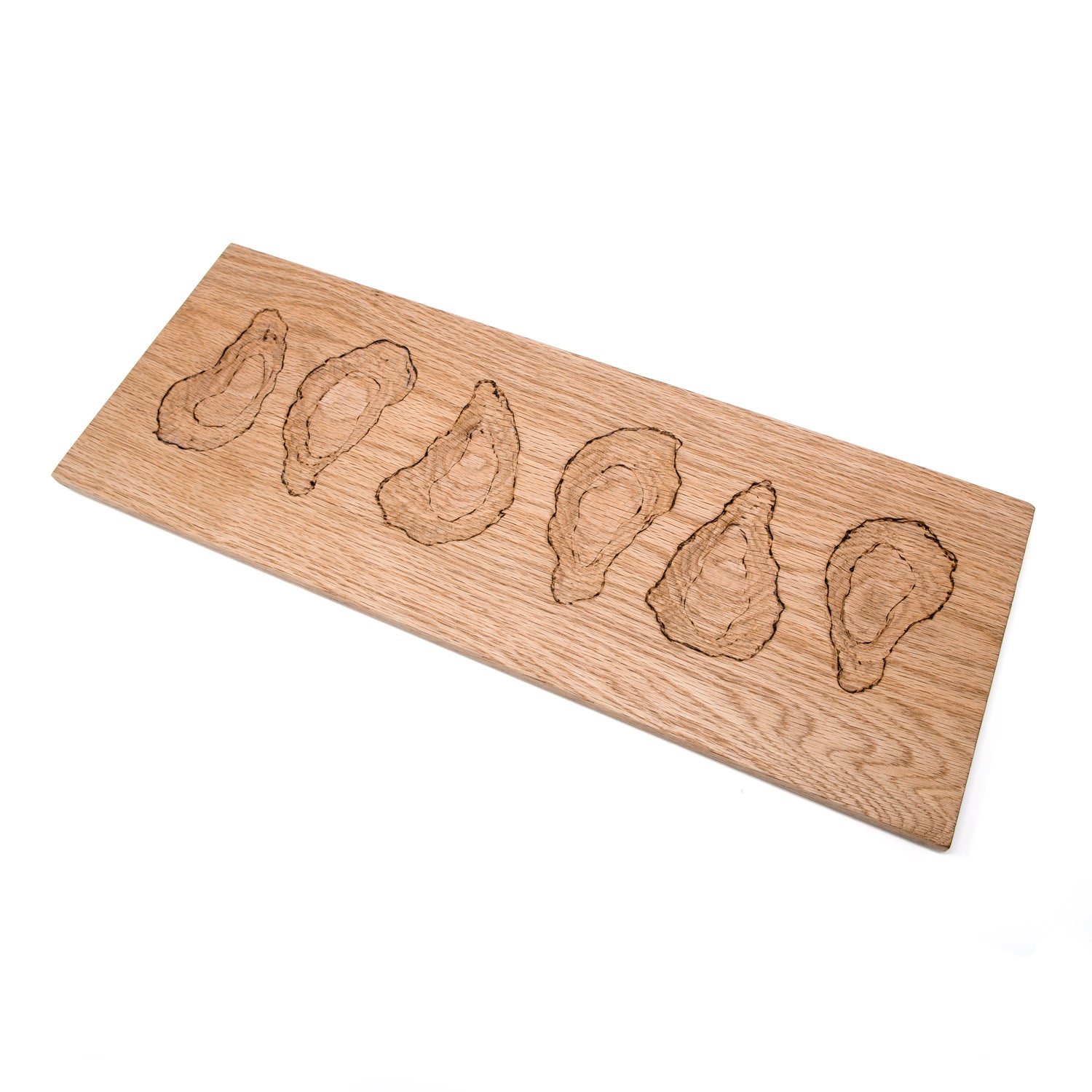 Half-Dozen Oyster Server Board, Red Oak