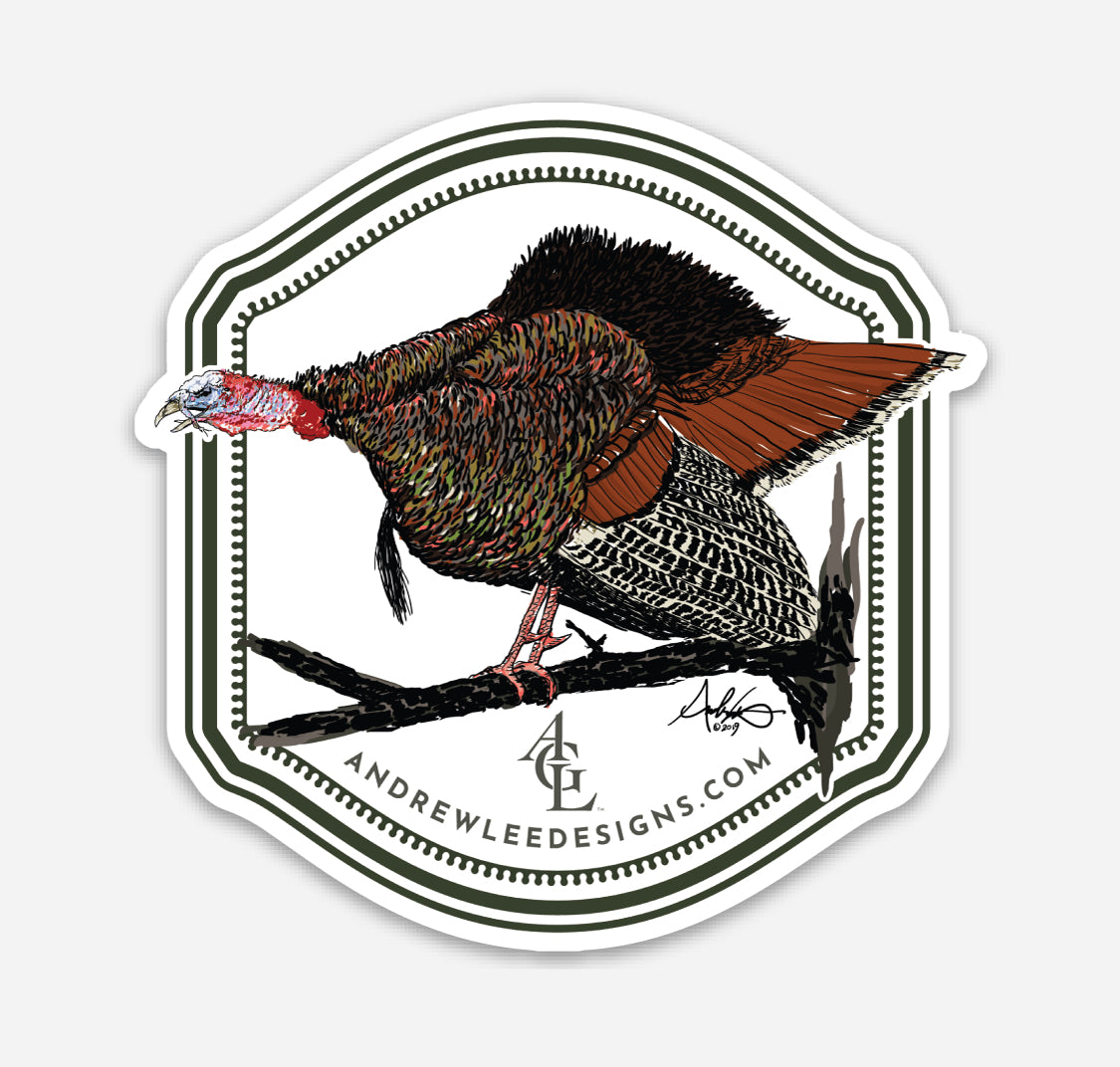 Thundering Gobbler Decal, 3x3"