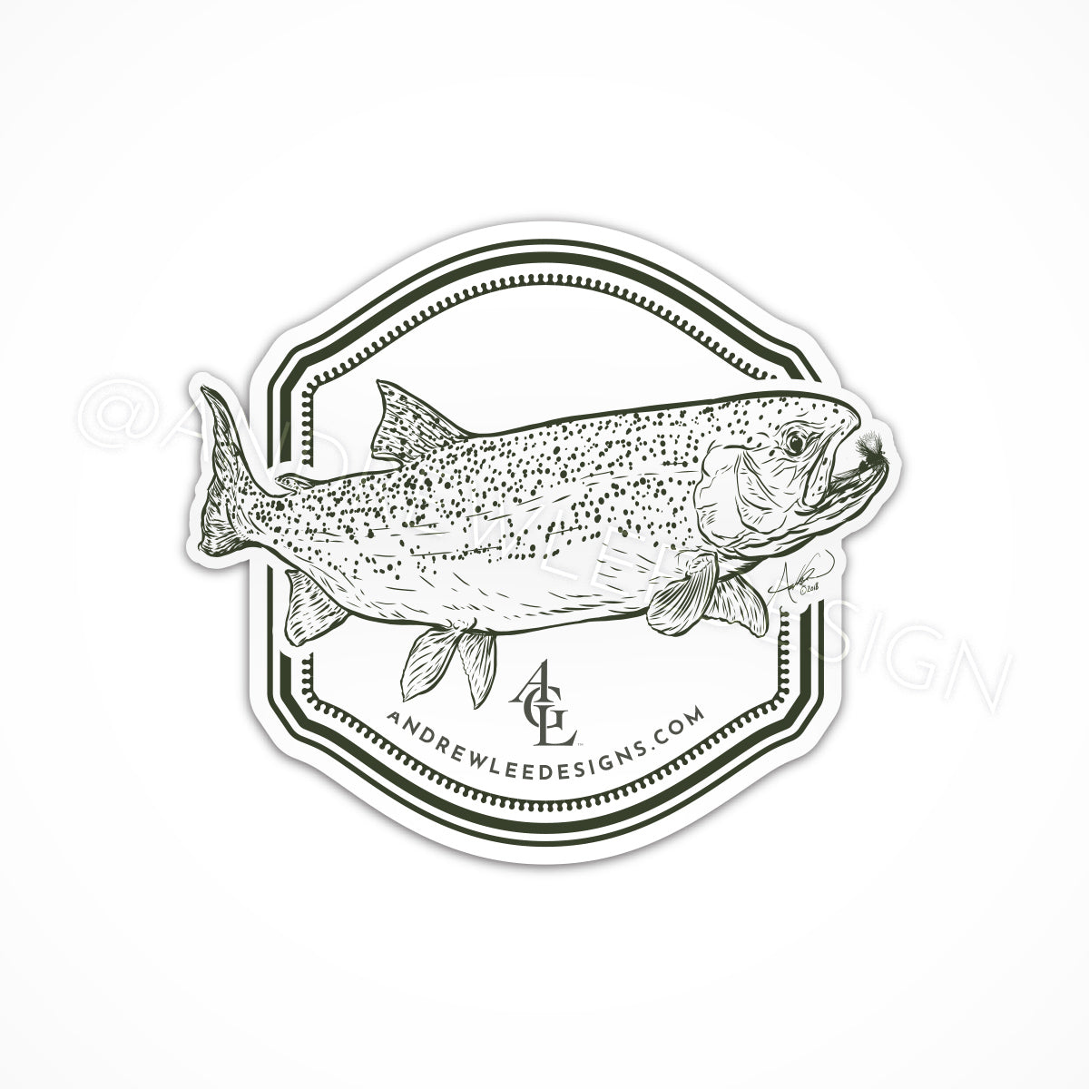 Rainbow Trout Decal, 3x3"