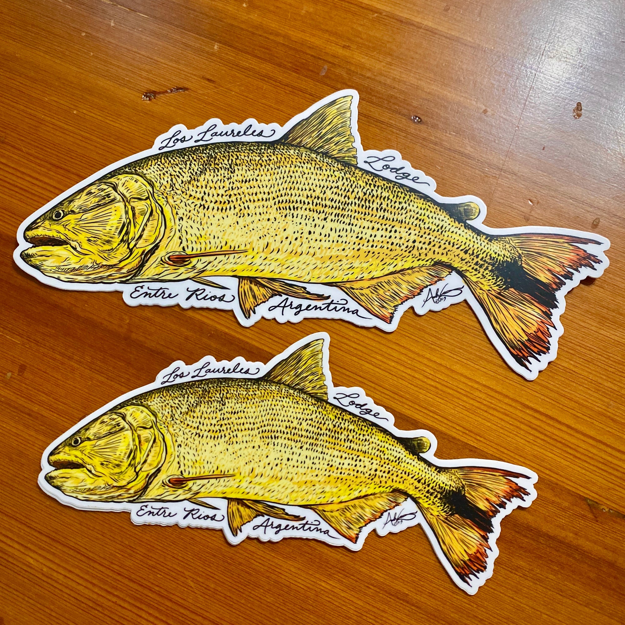 Los Laureles Golden Dorado Decal, 6.5" or 8"