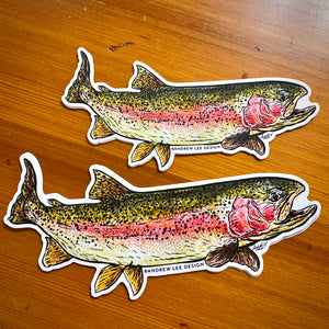 Rainbow Trout Decal, 6.5" or 8"